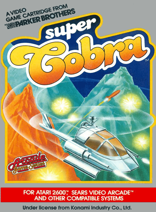 Super Cobra box art for Atari 2600